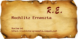 Rochlitz Erneszta névjegykártya